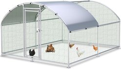 Hittite Large Metal Chicken Coop Run, 12 to 18 Chicken Capacity, 9.84 x 12.8 x 6.23-in