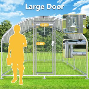 Hittite Large Metal Chicken Coop Run, 9.84 x 19.19 x 6.23-in