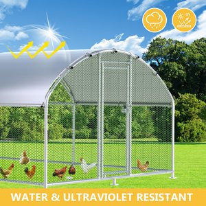 Hittite Large Metal Chicken Coop Run, 9.84 x 19.19 x 6.23-in