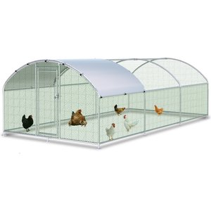 Hittite Large Metal Chicken Coop Run, 9.84 x 19.19 x 6.23-in