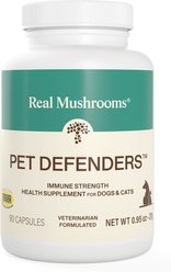Real Mushrooms Pet Defenders Capsule Immune Supplement for Dogs & Cats, 90 count