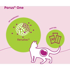 Porus One Kidney Powder Supplement for Cats, 30 count
