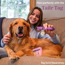Tailr Waterproof & Odor-Resistant Adjustable Dog Collar, Army Sand/Dark Chocolate Loop, Large: 15 to 18-in neck, 3/4-in wide slide 2 of 8