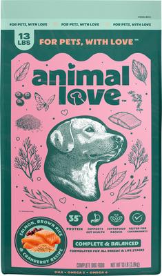 Animal Love All Life Stages High Protein Real Salmon, Brown Rice & Cranberry Dry Dog Food, 13-lb bag