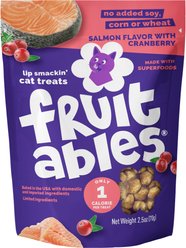 Fruitables Salmon & Cranberry Flavor Crunchy Cat Treats, 2.5-oz bag