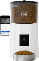 Penthouse Paws Smart HD Dog & Cat Feeder, White/Stainless Steel