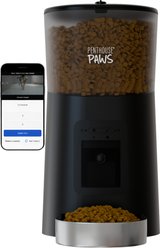 Penthouse Paws Smart HD Automatic Dog & Cat Feeder, Black/Stainless Steel