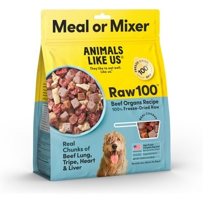 Animals Like Us Animals Like Us Raw100 Beef Organs Recipe Freeze-Dried Dog Food Mixer, 13-oz bag