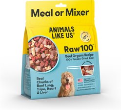 Animals Like Us Raw100 Beef Organs Recipe Freeze-Dried Dog Food Mixer, 4-oz bag