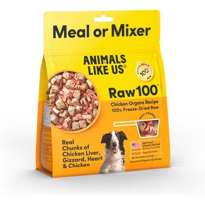 Animals Like Us Animals Like Us Raw100 Chicken Organs Recipe Freeze-Dried Dog Food Mixer, 4-oz bag