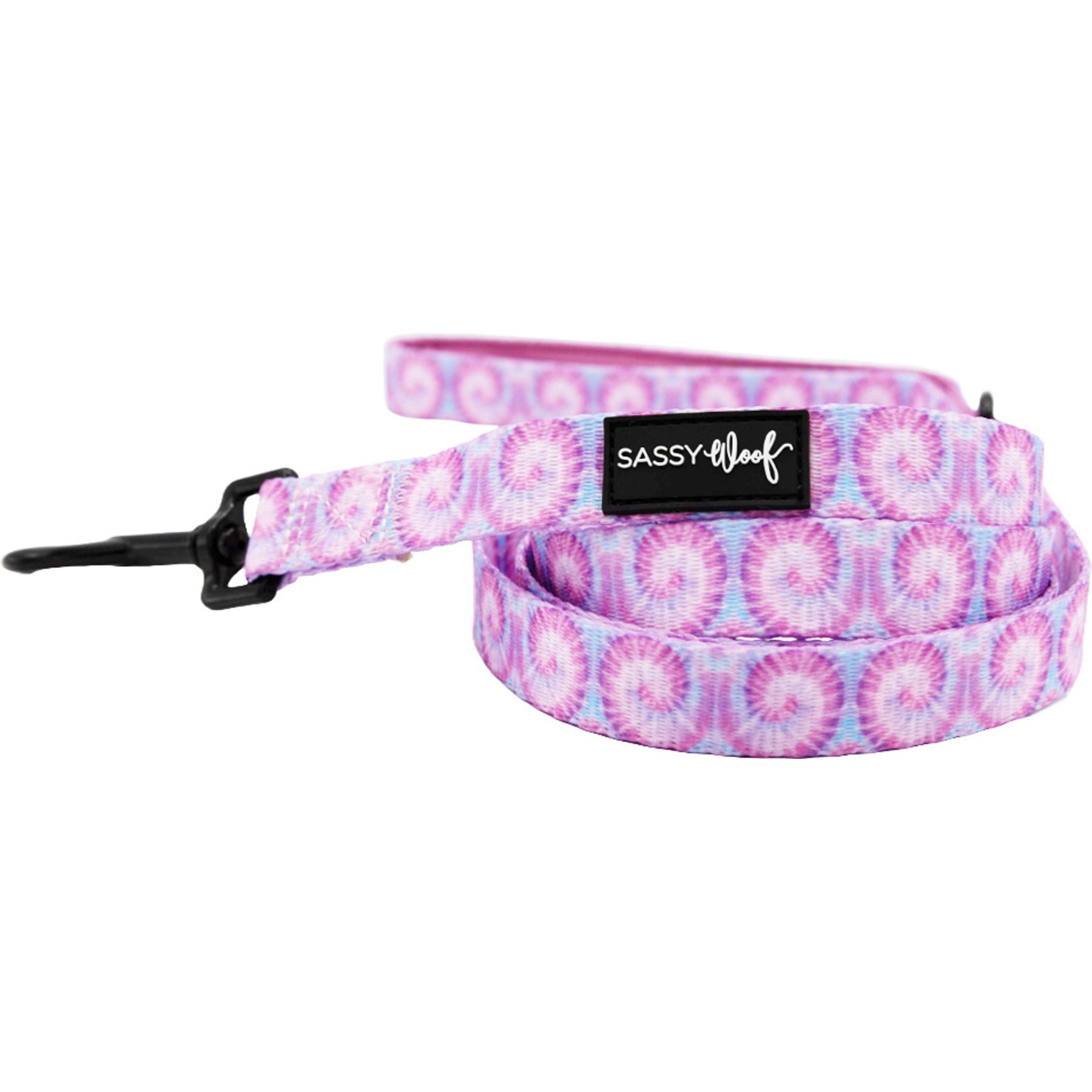 Sassy Woof Tie Dye Dog Leash, Purple Haze, 5-ft long, 4/5-in wide