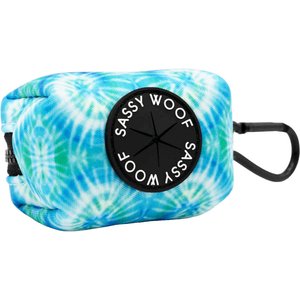 Sassy Woof Tie Dye Dog Waste Bag Holder, Tropical Tides