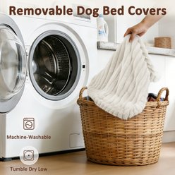 AIPERRO Washable Flat Furniture Style Sofa Dog Bed with Removable Cover, White, 47 x 29 x 4-in slide 2 of 4