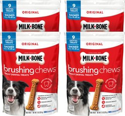Milk-Bone Brushing Chews Small & Medium Original Chicken Flavored Daily Dental Dog Treats, 36 count bundle