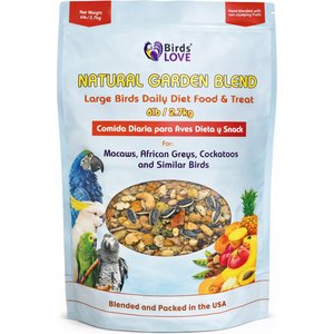 Birds LOVE Natural Garden Blend Large Parrot Bird Food, 6-lb bag