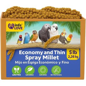 Birds LOVE Economy & Thin Special Spray Millet Bird Treats, 5-lb box