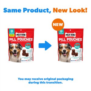 Milk-Bone Pill Pouches Hickory Smoked Bacon Flavor Soft & Chewy Dog Treats, 7.4-oz bag