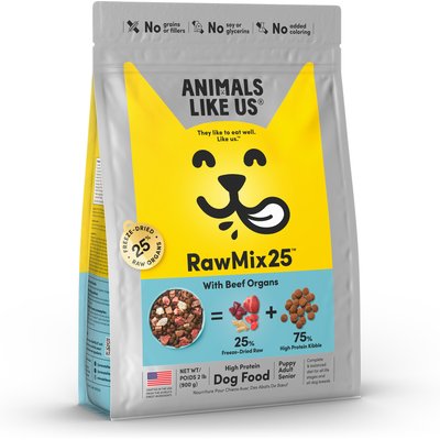 Animals Like Us Animals Like Us RawMix25 Beef Organs Recipe Grain-Free Freeze-Dried Dog Food, 2-lb bag
