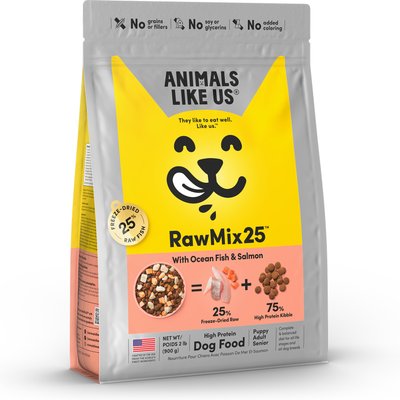 Animals Like Us Animals Like Us RawMix25 Ocean Fish & Salmon Recipe Grain-Free Dog Food, 2-lb bag