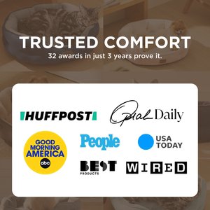 Bedsure Round Bolster Anti-Slip Puppy & Kitten Bed with Washable Pillow Cushion, Camel, Small