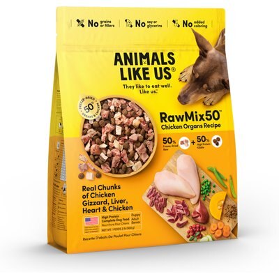 Animals Like Us Animals Like Us RawMix50 Chicken Organs Recipe Grain-Free Freeze-Dried Dog Food, 2-lb bag