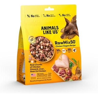Animals Like Us Animals Like Us RawMix50 Chicken Organs Recipe Grain-Free Freeze-Dried Dog Food, 8-oz bag