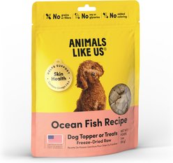 Animals Like Us Ocean Fish Recipe Freeze-Dried Raw Dog Food Topper, 3-oz bag