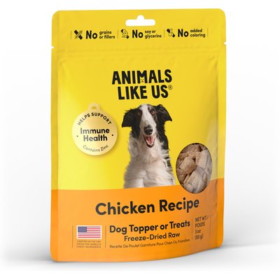 Animals Like Us Animals Like Us Chicken Recipe Freeze-Dried Raw Dog Food Topper, 3-oz bag