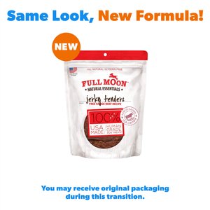 Full Moon Natural Essentials Jerky Tenders Beef Recipe Human-Grade Dog Treats, 24-oz bag