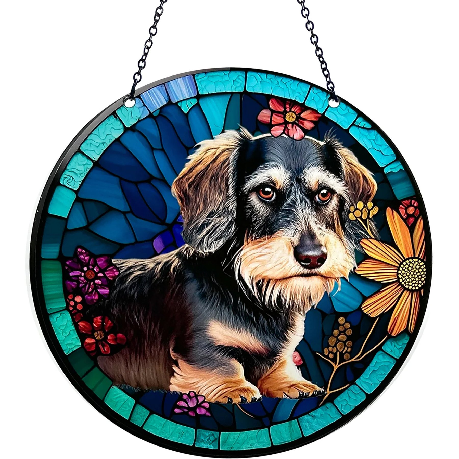 d'ears Wired Haired Dachshund Suncatcher
