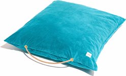 Found My Animal Velvet Pillow Dog Bed, Aqua, Large