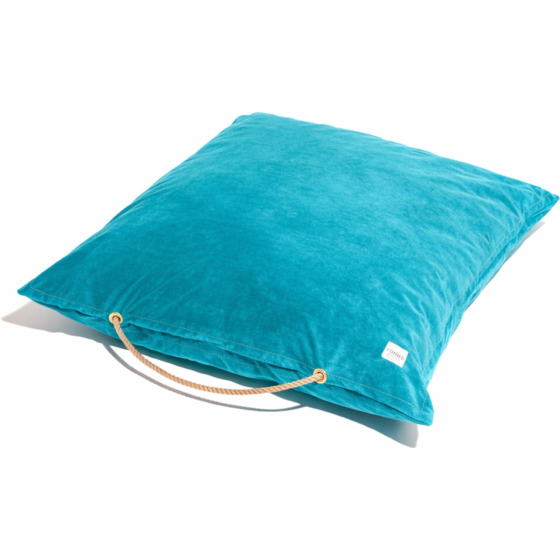 Found My Animal Velvet Pillow Dog Bed, Aqua, Medium