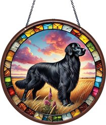 d'ears Flat Coat Retriever Suncatcher