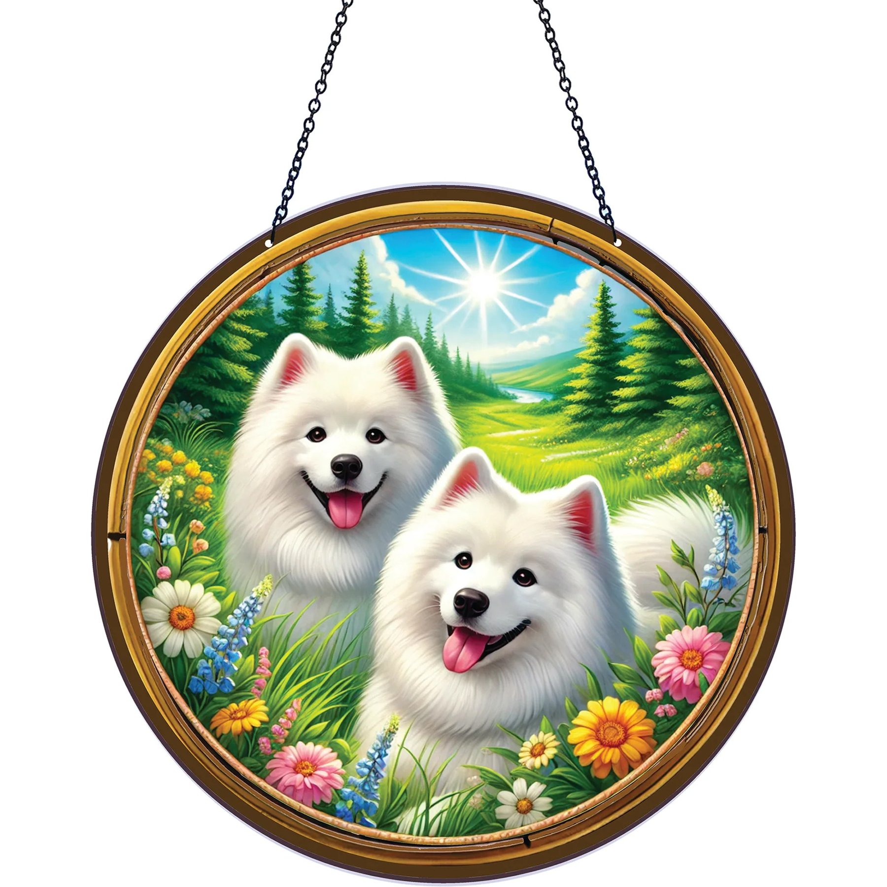 d'ears Samoyed Dog Suncatcher