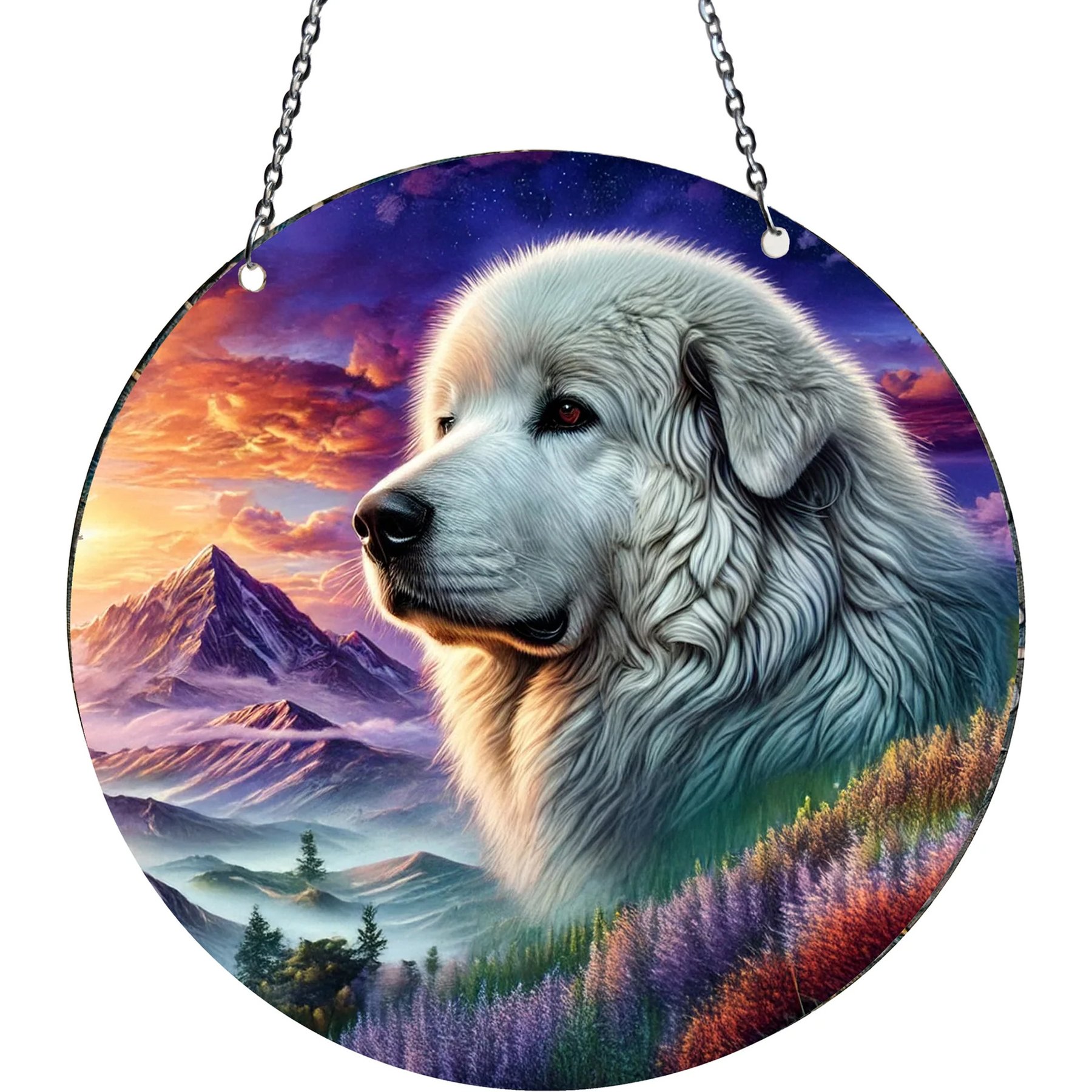 d'ears Great Pyrenees Suncatcher