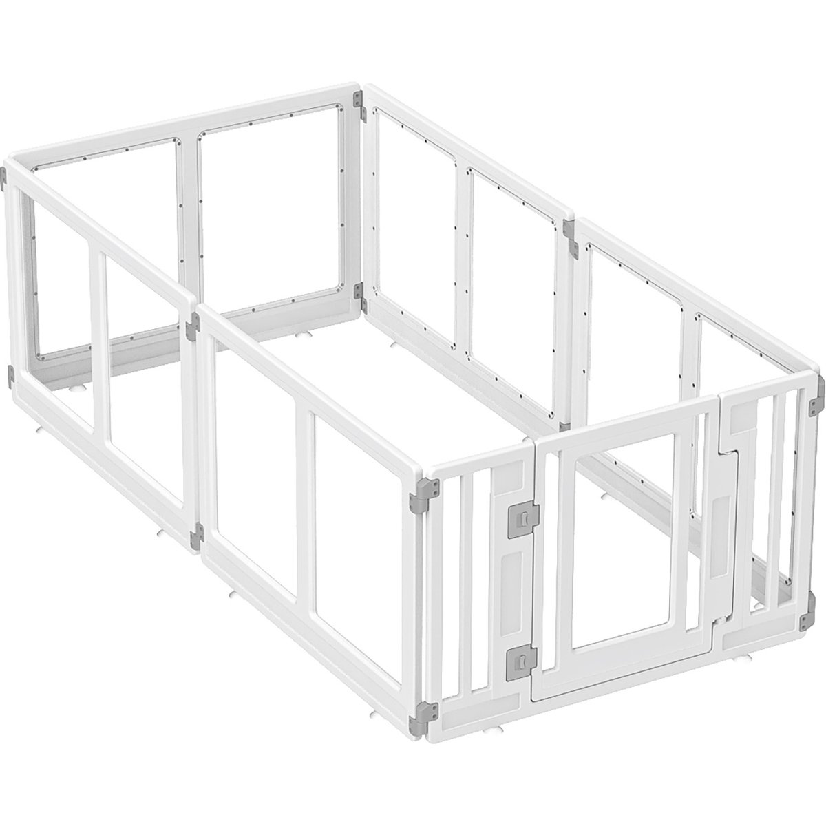 allforpaws Acrylic Dog Exercise Playpen, White, Large: 35 x 70 x 23-in