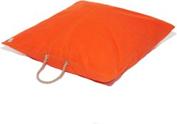 Found My Animal Waxed Cotton Canvas Pillow Dog Bed, Fire Orange, Large