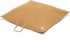 Found My Animal Waxed Cotton Canvas Pillow Dog Bed, Khaki, Large