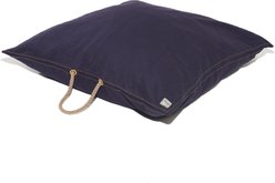 Found My Animal Waxed Cotton Canvas Pillow Dog Bed, Navy, Large