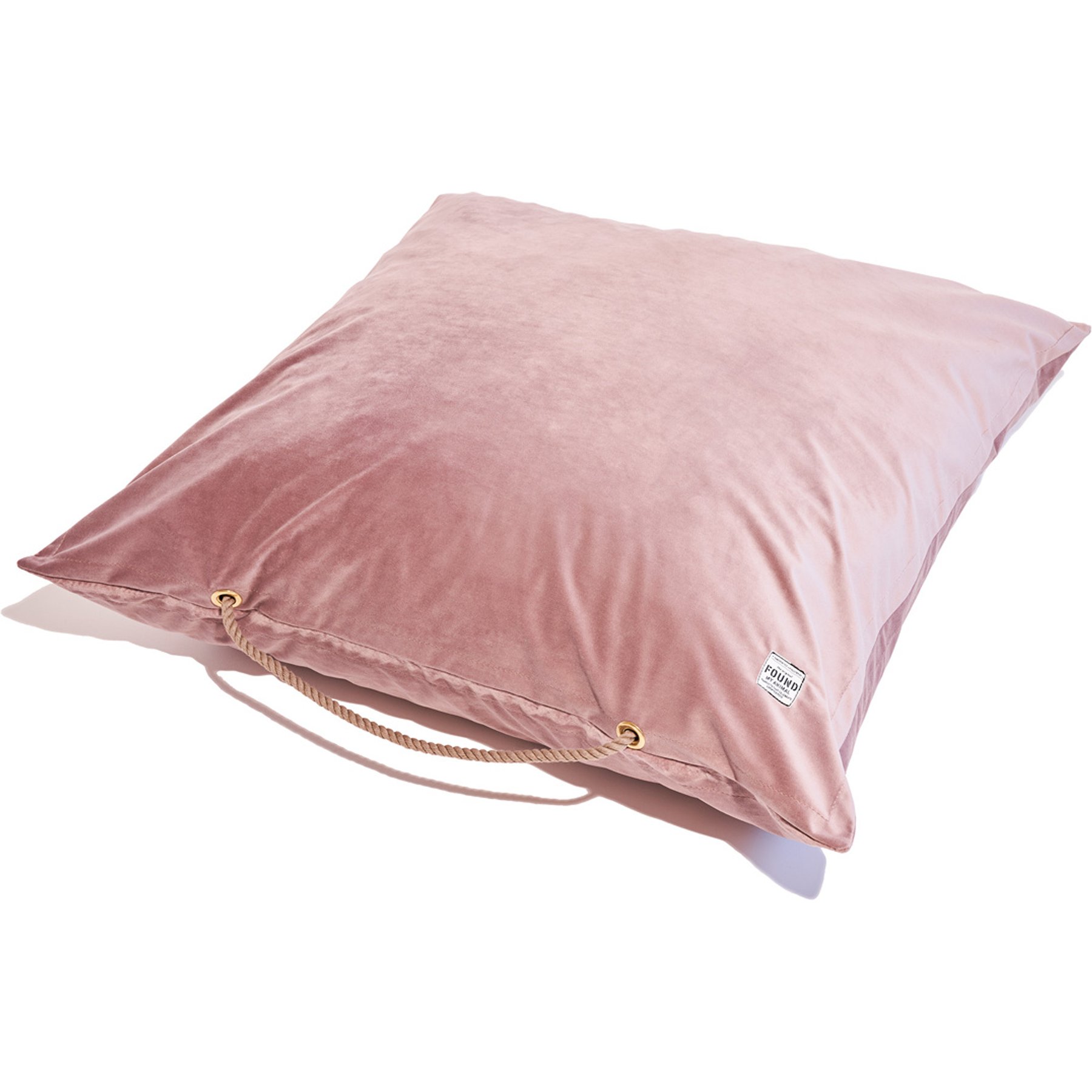 Found My Animal Velvet Pillow Dog Bed, Rose, Medium