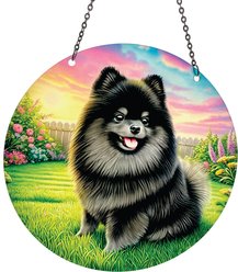 d'ears Black Pomeranian Suncatcher