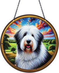d'ears Old English Sheep Dog Suncatcher