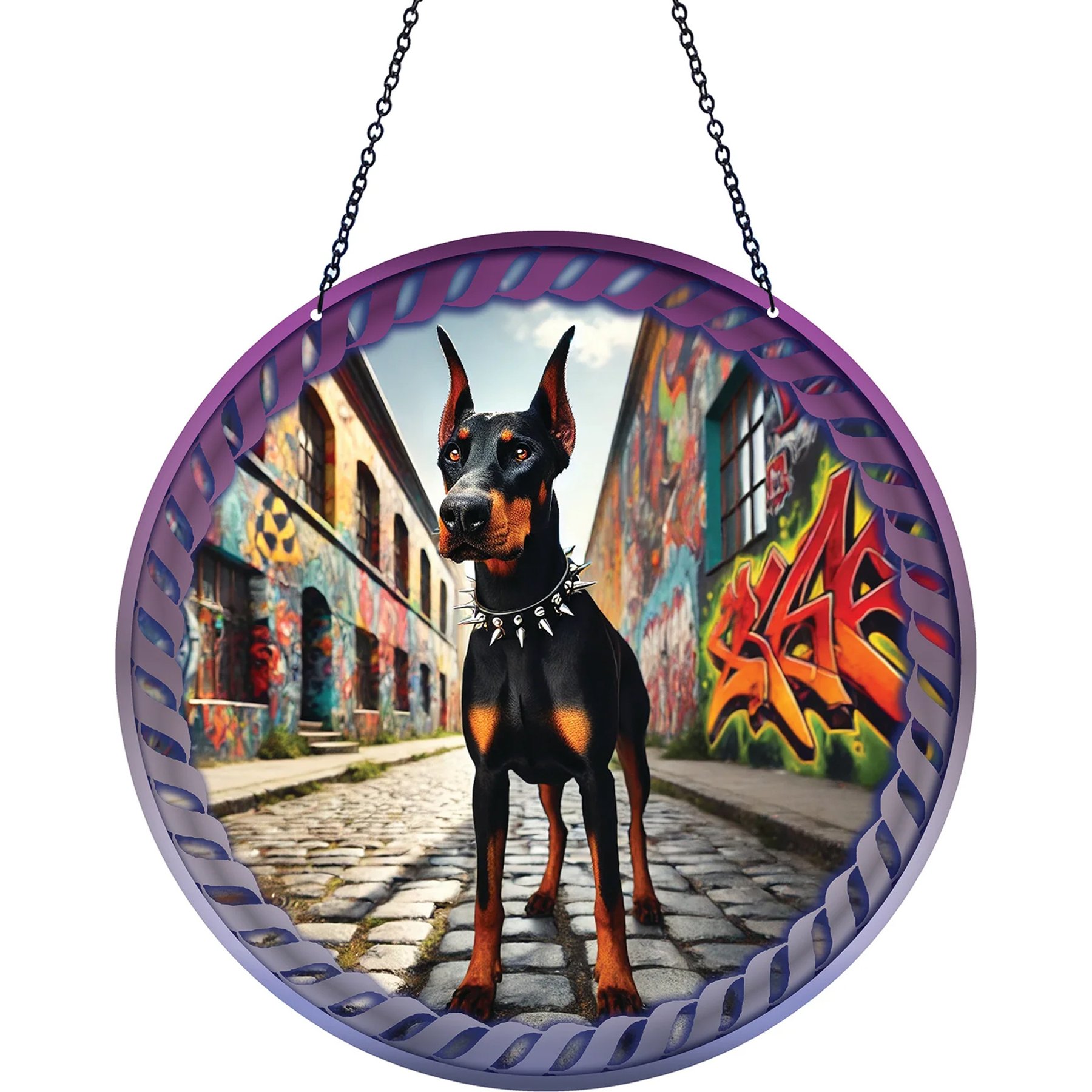 d'ears Doberman Suncatcher
