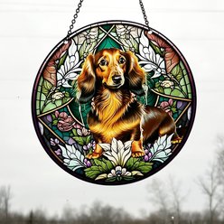 d'ears Long Haired Dachshund Suncatcher slide 2 of 2