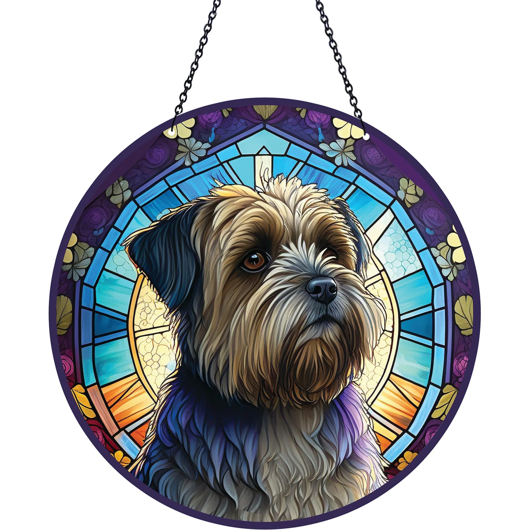 d'ears Yorkshire Terrier Colorful Suncatcher