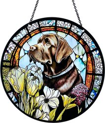 d'ears Chocolate Lab Suncatcher