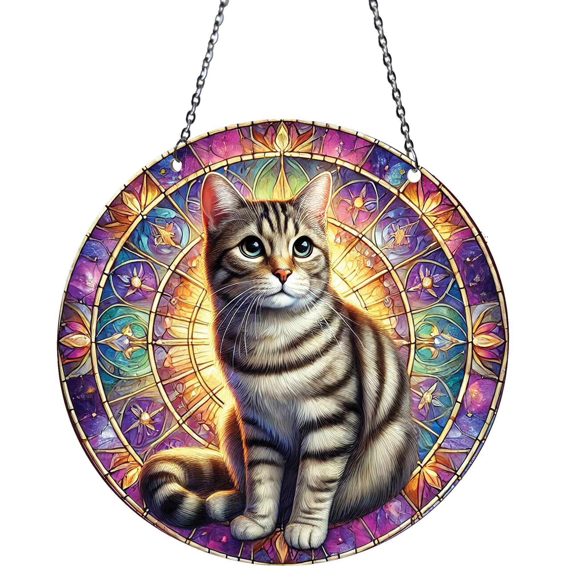 d'ears Tabby Cat Suncatcher