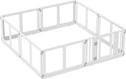 allforpaws Acrylic Dog Exercise Playpen, White, X-Large: 70 x 70 x 23-in