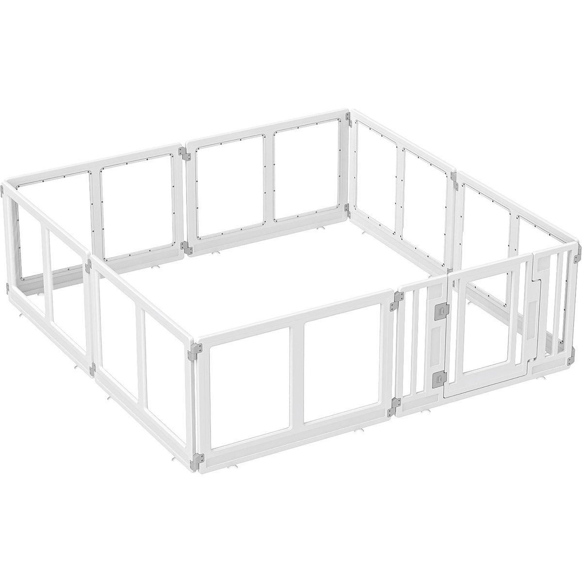allforpaws Acrylic Dog Exercise Playpen, White, X-Large: 70 x 70 x 23-in
