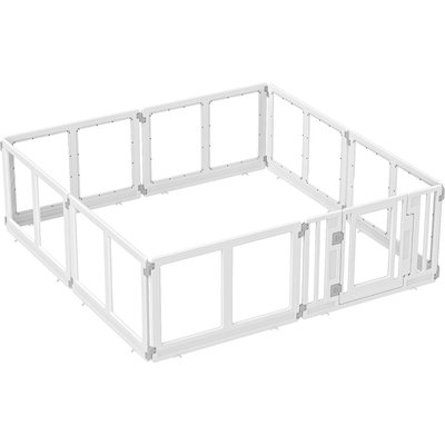 allforpaws allforpaws Acrylic Dog Exercise Playpen, White, X-Large: 70 x 70 x 23-in